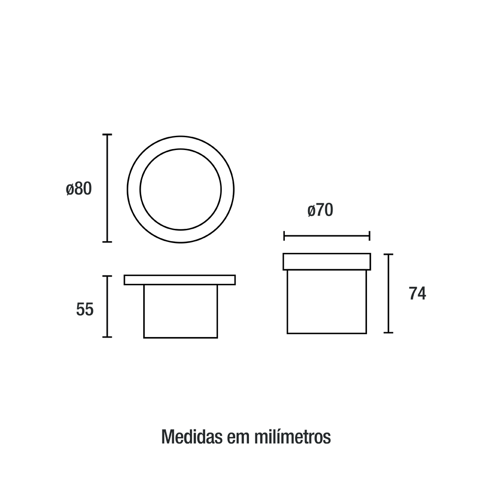 Embutido de Solo Germany Dresden Inox 3 watts 3000K 24° IP67 Ø80mm 12970355