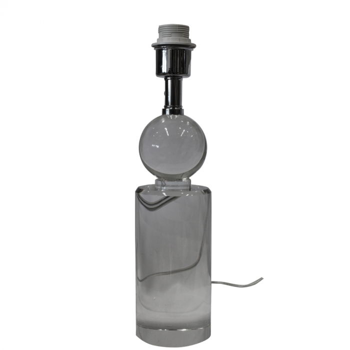 Base de Abajur Casual Light Studioluce Cristal Transparente ﻿1L E27 Ø100x395mm BA015