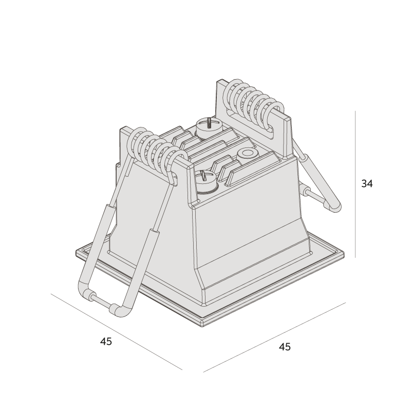 Luminária de Embutir Interlight Picco Pro 2,5 watts IRC95 Bivolt 45x45x34mm 4471