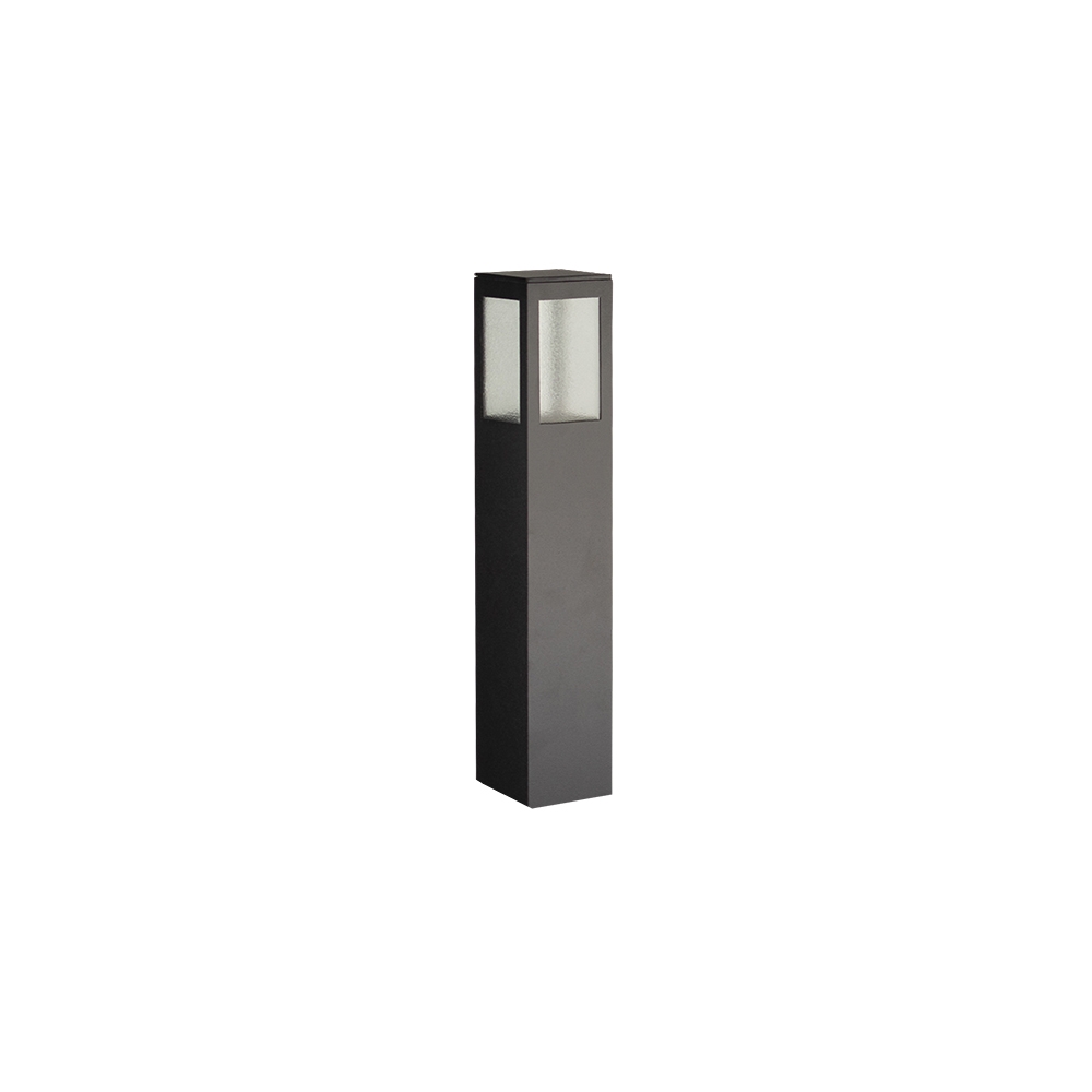 Poste Balizador Germany Garten Alumínio e Vidro Pontilhado 1L E27 IP54 300mm