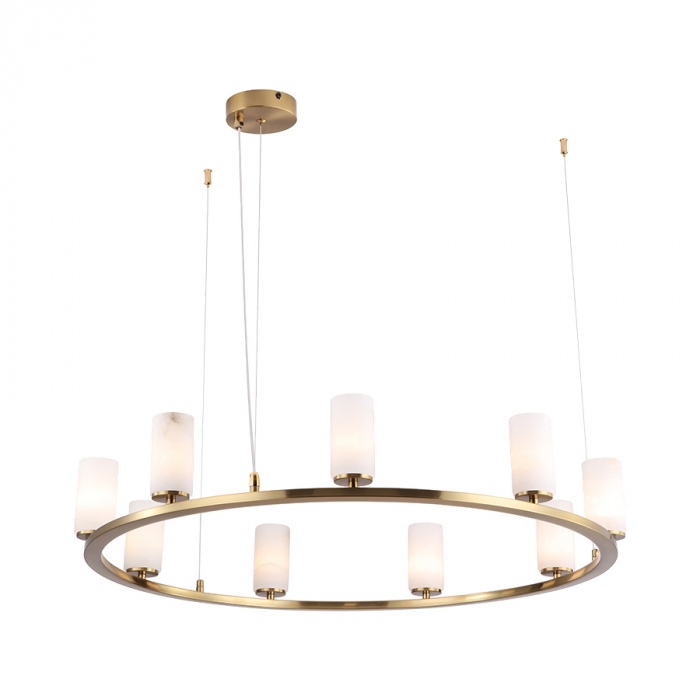 Pendente Casual Light Studioluce Frida Dourado e Branco 9L G9 Ø800x120mm PD1827