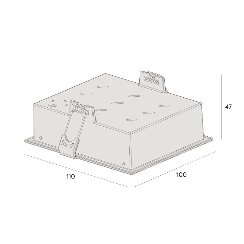 Luminária de Embutir Interlight Picco Pro Orientável 20 watts IRC95 Bivolt 110x100x47mm 4599