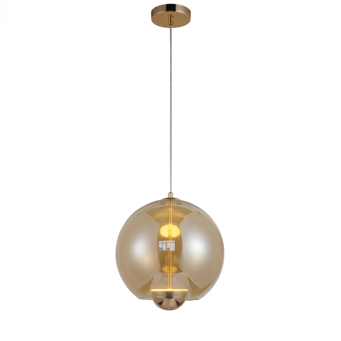 Pendente Casual Light Studioluce Ohana Dourado e Champagne 10 watts 3000K  Ø300x320mm PD1684DO