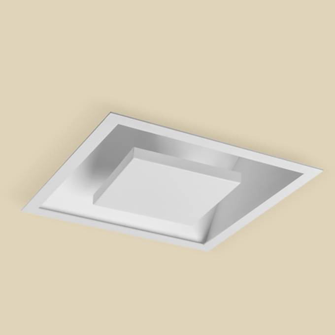 Rebatedor Embutido Belly Iluminação Luz Indireta 4L E27/6L G9 600x600mm E-110/60
