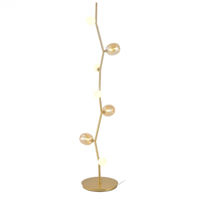 Coluna Casual Light Studioluce Pinot Dourado e Champagne 5L G9 1750xØ370mm CL1673DO