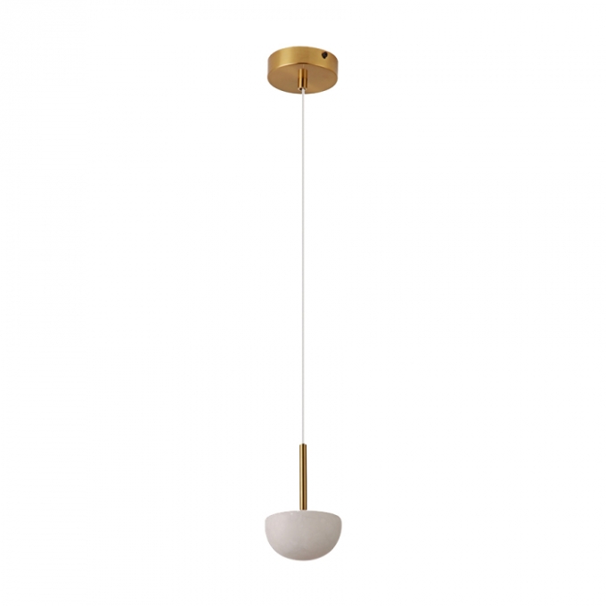 Pendente Casual Light Studioluce Cora Dourado e Branco 3 watts 2700K Ø100x160mm PD1829