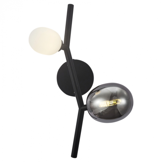 Arandela Casual Light Studioluce Pinot 2L G9 Preto e Fumê 330x460mm AR1670PT