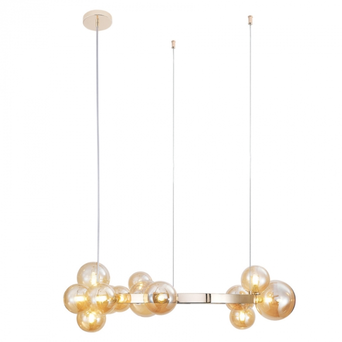 Pendente Casual Light Studioluce Aura Dourado e Champagne 24L G9 Ø1200mm PD1615