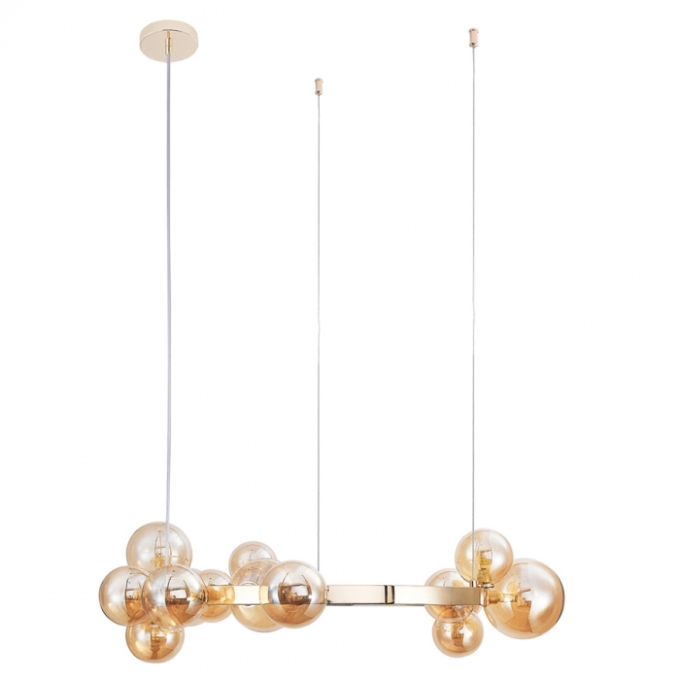 Pendente Casual Light Studioluce Aura Dourado e Champagne 24L G9 Ø1200mm PD1615