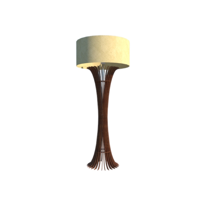 Luminária de Chão Fox Lustres Ripada Madeira 1L E27 1600x600mm 5402