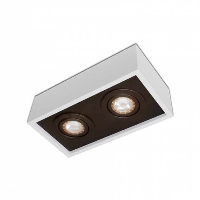 Plafon Usina Premium Retangular 2L MR16  115X230X85mm 4510/20