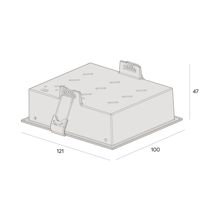 Luminária de Embutir Interlight Picco Pro Orientável 20 watts IRC95 Bivolt 121x100x47mm 4594