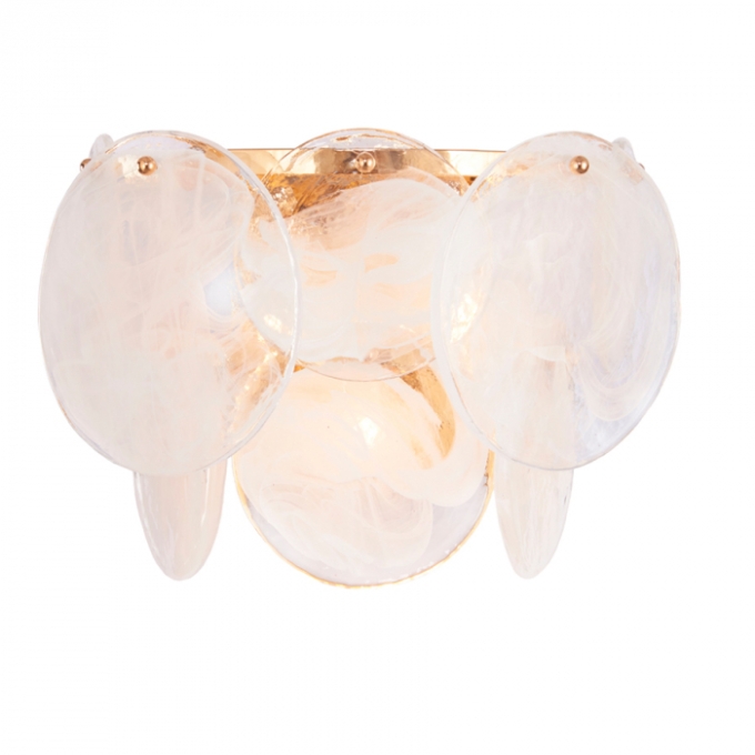 Arandela Casual Light Studioluce Shell Vidro e Metal Dourado 3L G9 150x120x15mm AR1696