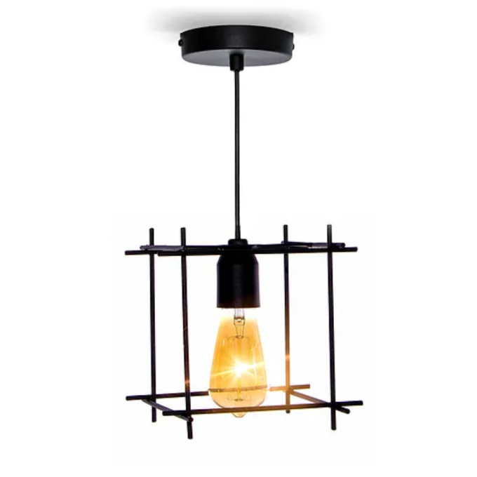 Pendente Aramado Belly Iluminação Cubo 1L E27 PD-457