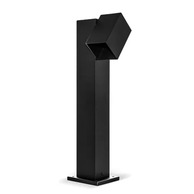 Poste Balizador Quadrado Articulado Belly Iluminação 1L E27 300mm Alumínio Base PST-416/30