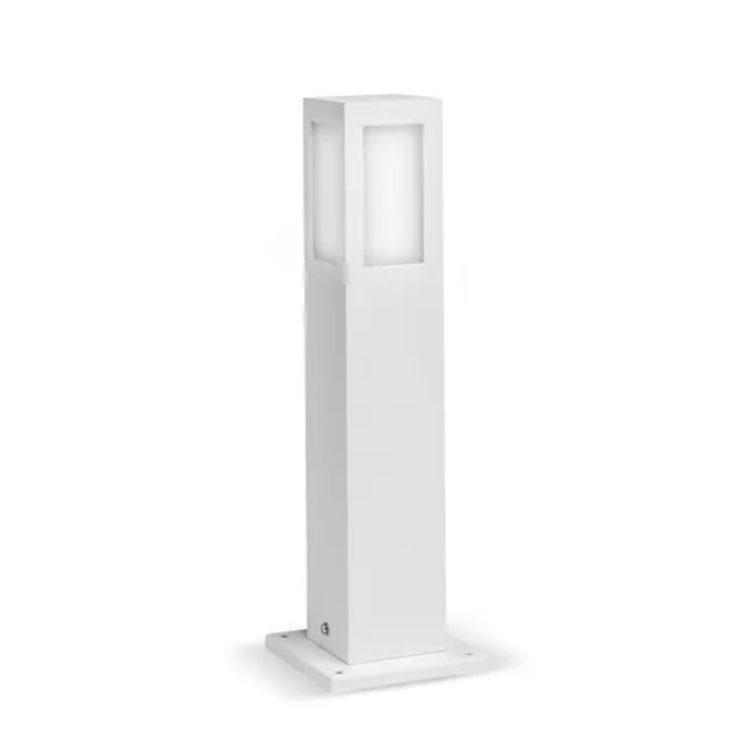 Poste Balizador Quadrado Belly Iluminação Alumínio Base 1L E27 200mm PST-412/20