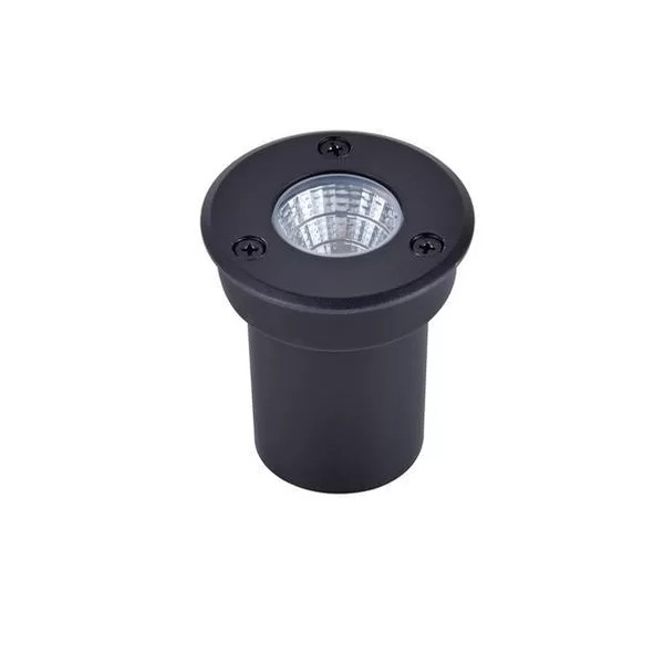 Embutido de Solo Nordecor Venna 5 watts 24° IP67 3000K Preto Bivolt Ø65x70mm 6421
