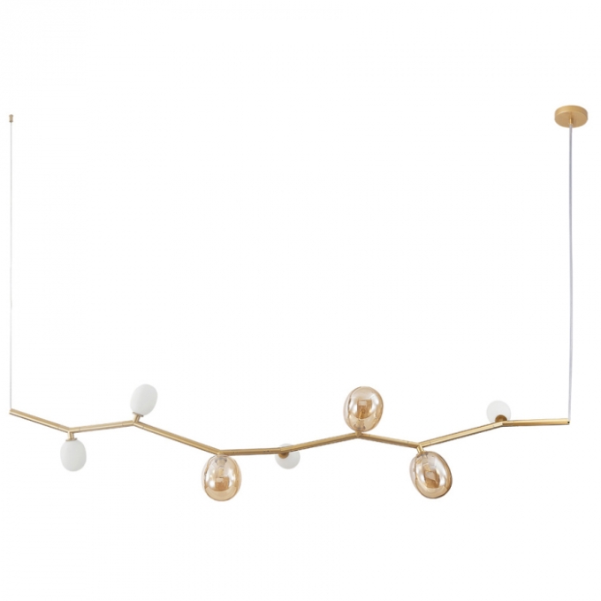 Pendente Casual Light Studioluce Pinot Dourado e Champagne 7L G9 1700mm PD1675DO
