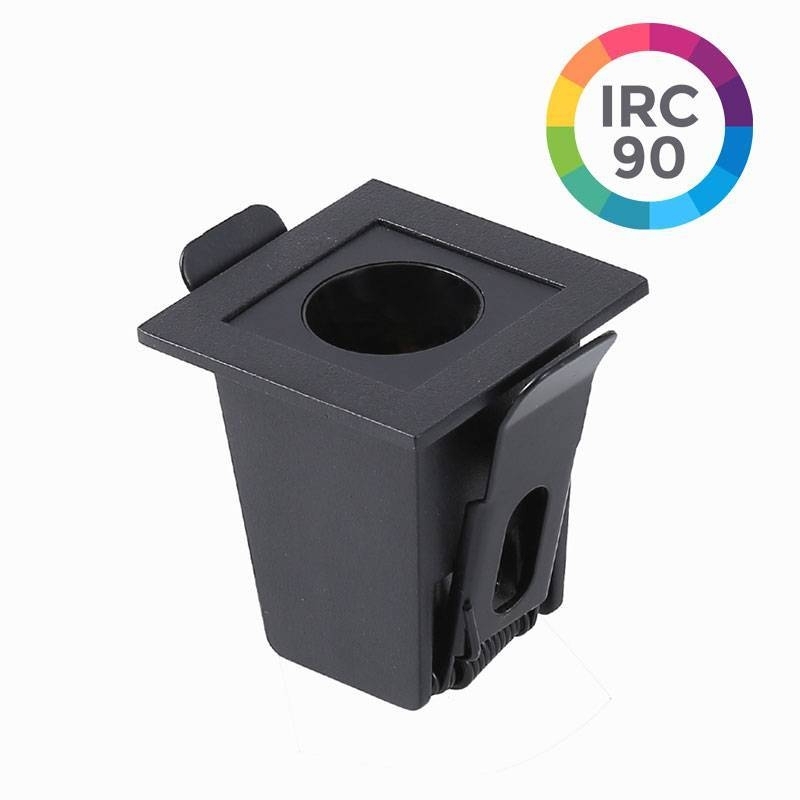 Embutido Nordecor Downlight Powerus Preto 2 watts 3000K IRC90 15° Bivolt 46x46x52mm 6428