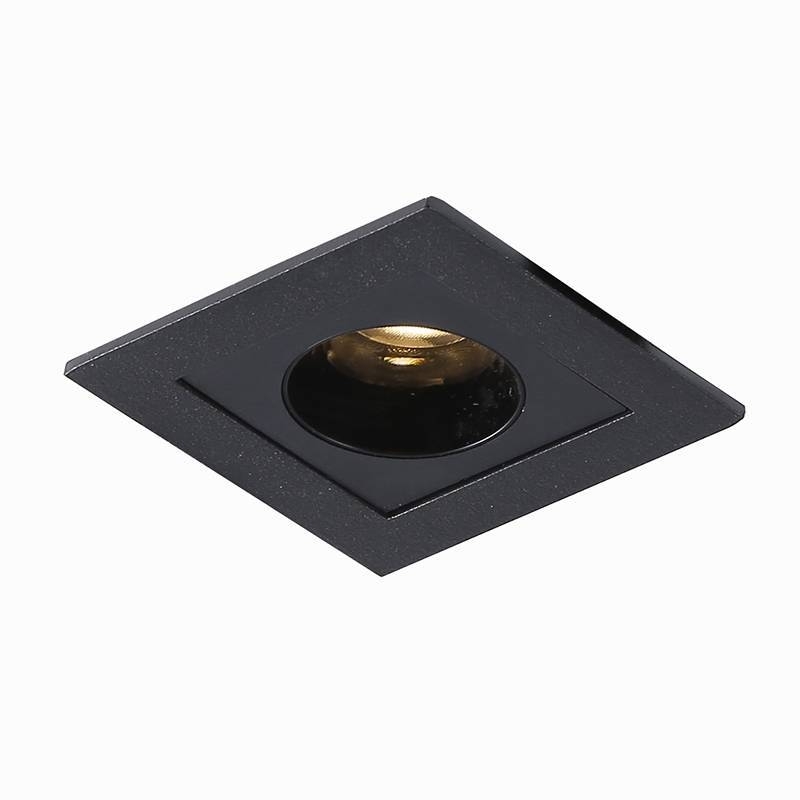 Embutido Nordecor Downlight Powerus Preto 2 watts 3000K IRC90 15° Bivolt 46x46x52mm 6428