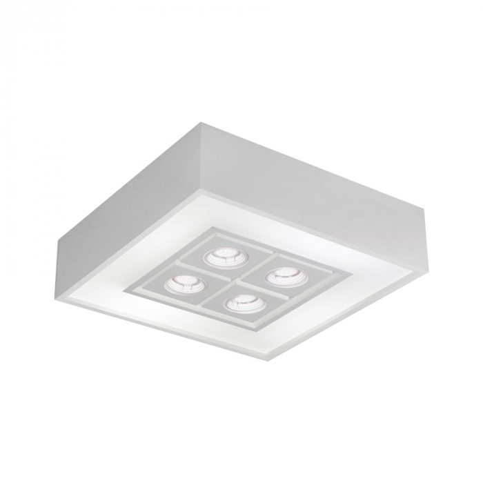 Plafon Usina Focus 8L E27 + 4L MR16 600X600X120mm 4550/63