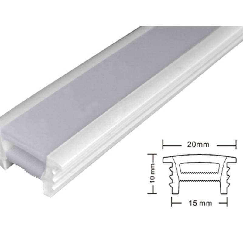Perfil de Embutir Nordecor Flexível Branco 10x20mm (Venda por Metro) 4260