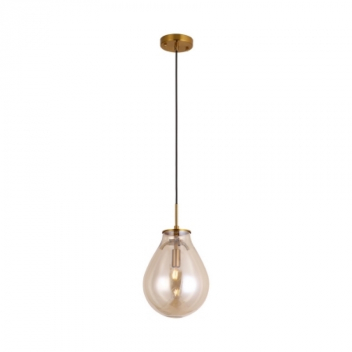 Pendente Bella Caju Bronze e Conhaque 1L E27 Ø215x295mm RZ001ES PREN