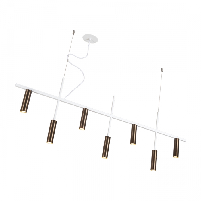 Pendente Usina Platinum 7L MR11 38X1300X445mm 16930/130