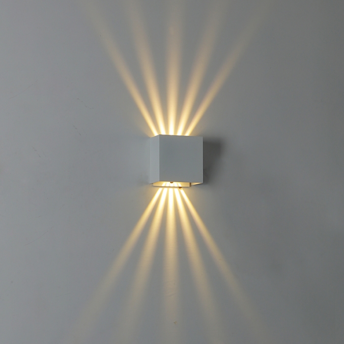 Arandela Nordecor Moniu Facho Duplo Branca 10 watts 3000K IP65 Bivolt 100x100x60mm 2015
