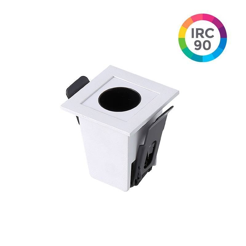 Embutido Nordecor Downlight Powerus Branco e Preto 2 watts 3000K IRC90 15° Bivolt 46x46x52mm 6427