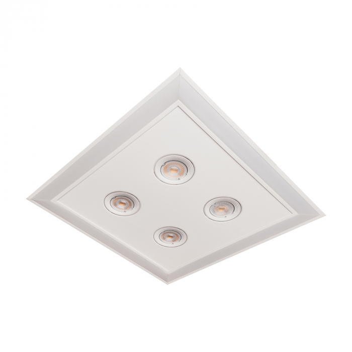 Embutido Usina Scala Pro 4L AR70 + Led 36,6 watts 420x420x90mm 19233/42LED3