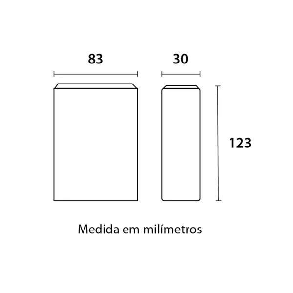 Arandela Blumenau Mince 4 watts Marrom 3000K IP65 Bivolt 123x83x30mm 20453015
