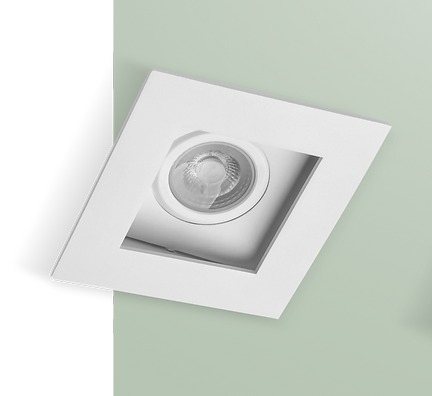 Embutido Quadrado Recuado Belly Iluminação Alumínio 1L MR11 80X80mm E-099/1