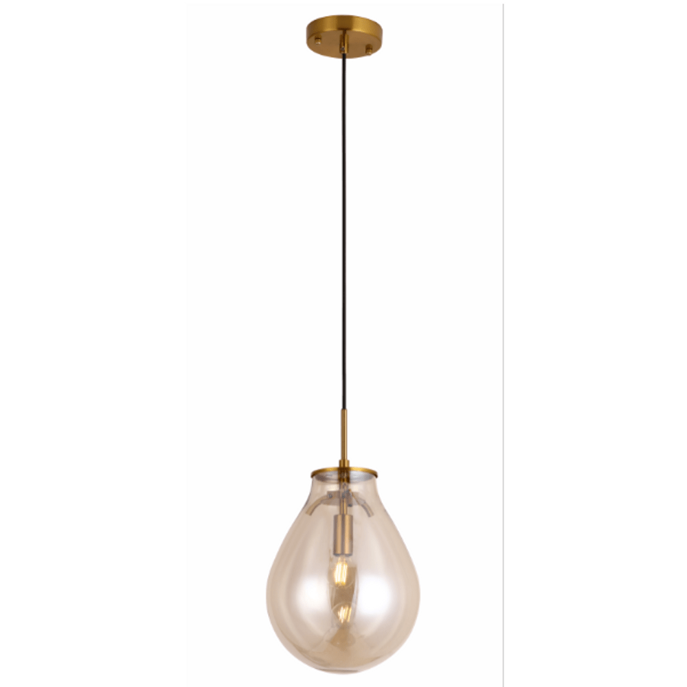 Pendente Bella Caju Bronze e Conhaque 1L E27 Ø215x295mm RZ001ES PREN
