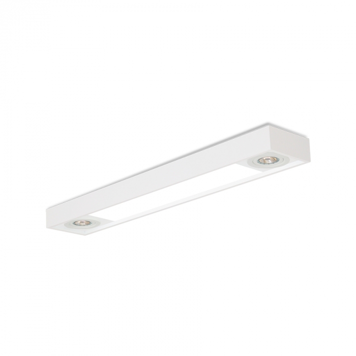 Plafon Usina Tropical Slim 4L T8 1200mm + 2L Dicróica MR16 150X1500X85mm 4715/150FDC