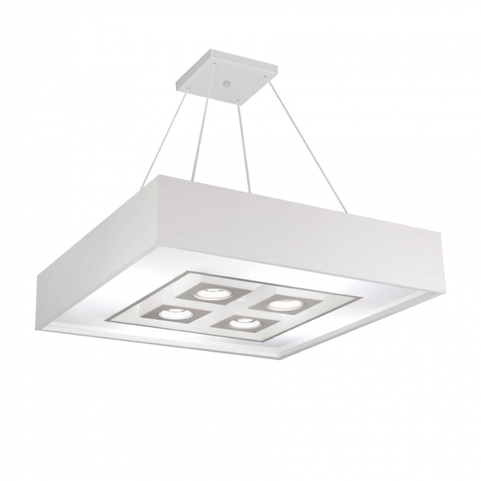 Pendente Usina Focus 8L E27 + 4L MR16 600X600X120mm 4551/63