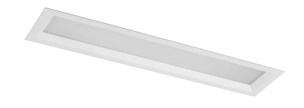 Luminária Retangular Embutir Slim Recuada Belly Iluminação 2L T8 1200mm L-300/4