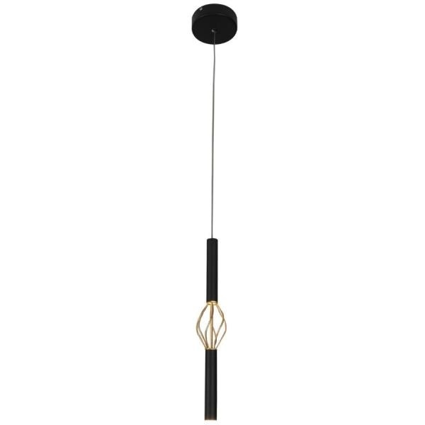 Pendente Opus LED Cetro 6 Watts 3000K Preto e Dourado OPS 39879
