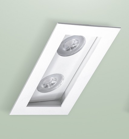 Embutido Retangular Recuado Belly Iluminação Alumínio 2L MR11 80X160mm E-099/2
