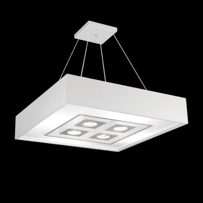 Pendente Usina Focus 4L E27 + 4L MR16 450X450X120mm 4551/46