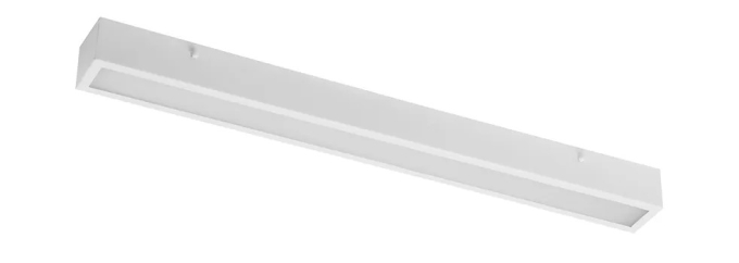 Luminária Retangular Sobrepor Slim Belly Iluminação Alumínio 1L T8 600mm L-400/1
