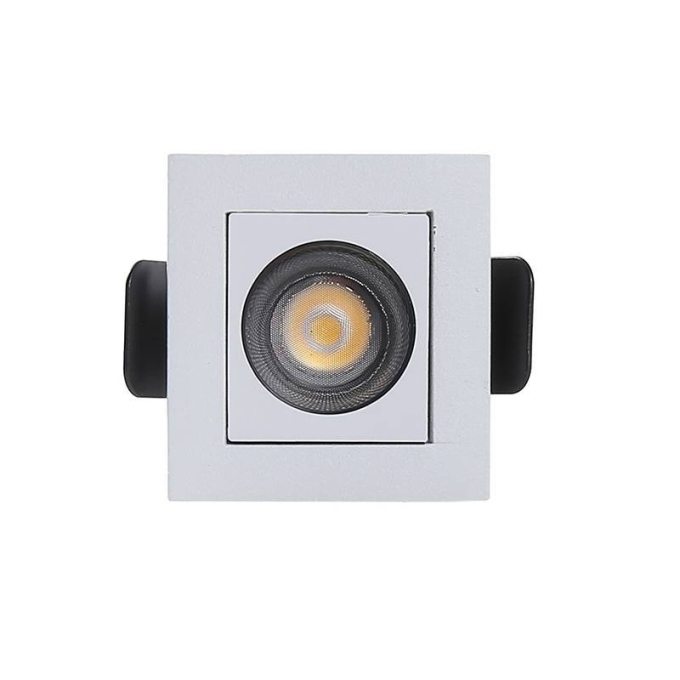 Embutido Nordecor Downlight Powerus Branco e Preto 2 watts 3000K IRC90 15° Bivolt 46x46x52mm 6427