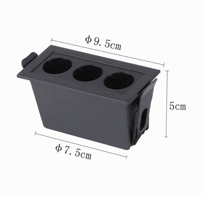 Embutido Nordecor Downlight Powerus 3 Focos 6 watts Preto 3000K IRC90 38° Bivolt 96x46x52mm 6374