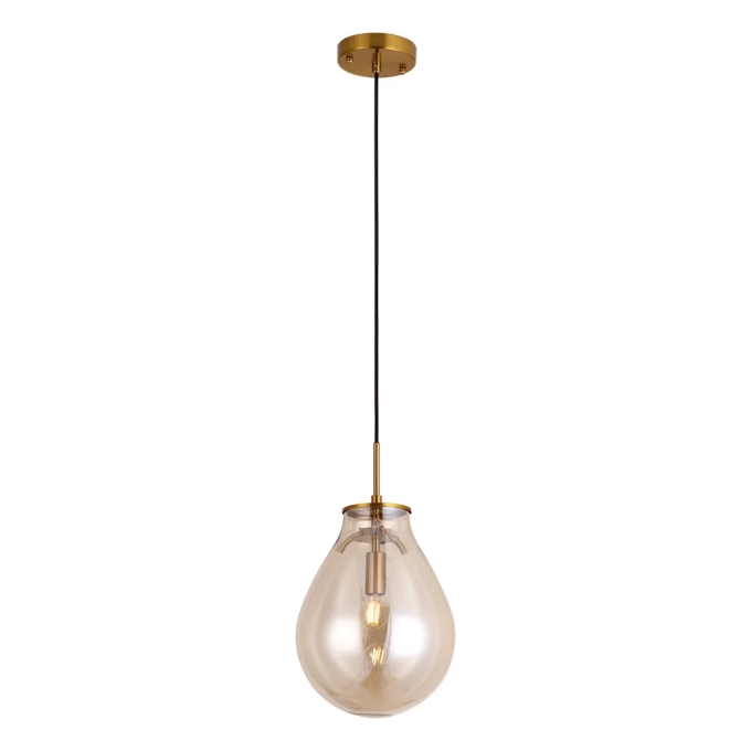 Pendente Bella Caju Bronze e Conhaque 1L E27 Ø215x295mm RZ001ES PREN