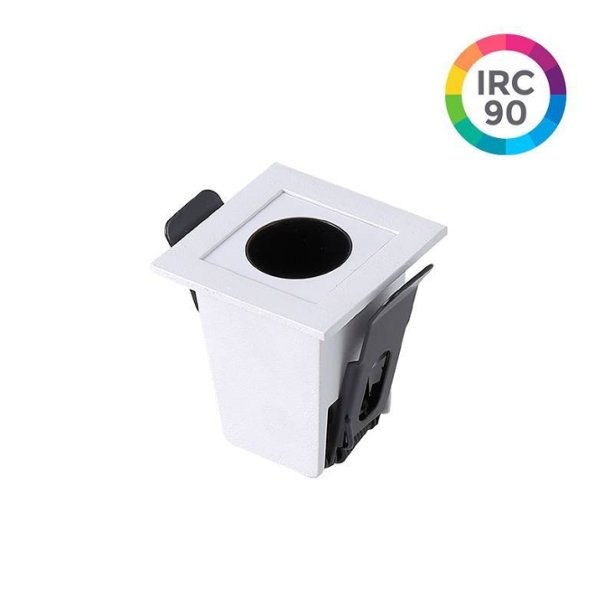 Embutido Nordecor Downlight Powerus Branco e Preto 2 watts 3000K IRC90 15° Bivolt 46x46x52mm 6427