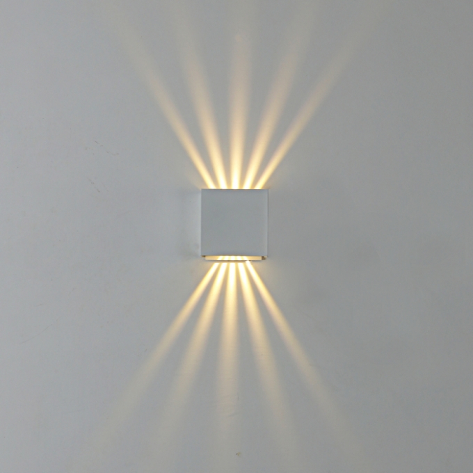 Arandela Nordecor Moniu Facho Duplo Branca 10 watts 3000K IP65 Bivolt 100x100x60mm 2015