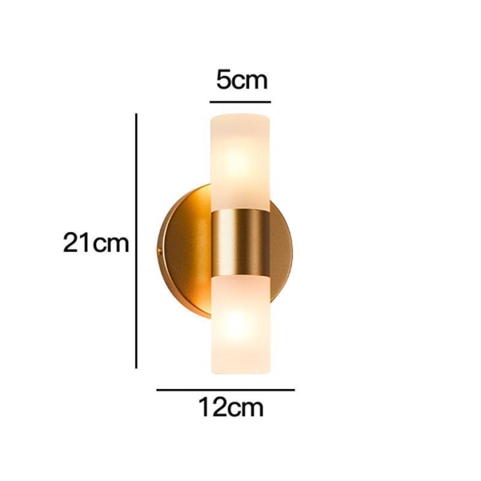Arandela Nordecor Neal Dourado Fosco 2L G9 210x120x50mm 2449