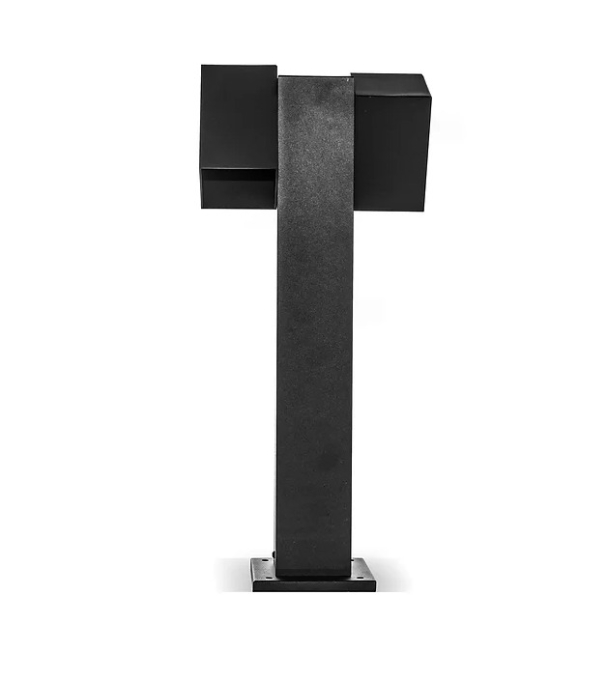 Poste Balizador Quadrado Articulado Belly Iluminação 2L E27 200mm Alumínio Base PST-418/20
