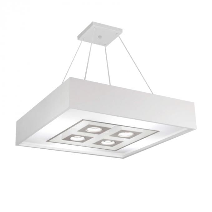 Pendente Usina Focus 8L E27 + 4L MR16 600X600X120mm 4551/63