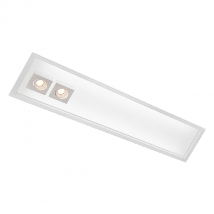 Embutido Usina Box Iluminação 4L T8 600mm + 2L MR16  325x650x100mm 30327/65F